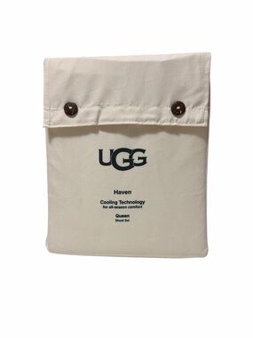 UGG Haven Queen Sheet Set Light Sand Cooling Technology 4-Piece NWT OEKO-TEX